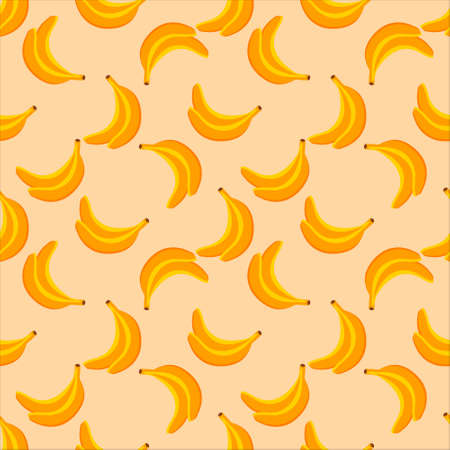 Vector seamless pattern with the element of bananas. The background with elements of exotic fruit. のイラスト素材
