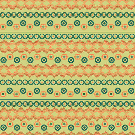 Tribal texture geometric seamless pattern. Vector illustration. Geometric pattern design for web, mobile, print and textile.のイラスト素材