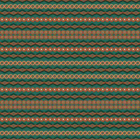Tribal texture geometric seamless pattern. Vector illustration. Geometric pattern design for web, mobile, print and textile.のイラスト素材