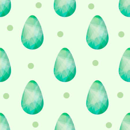 Emerald seamless pattern. Vector illustration for web, mobile, print and textile. Low polygon style emerald.のイラスト素材