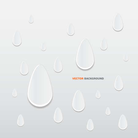 3D raindrops abstract background. Trendy vector illustration. 3D design.のイラスト素材