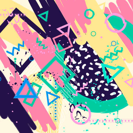 Universal abstract background. Geometric figures pattern. Trendy vector illustration. Geometric abstract pattern design.のイラスト素材