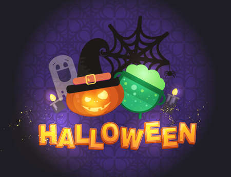 Halloween creative poster.のイラスト素材