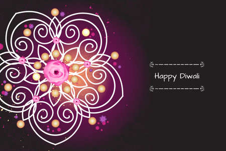 Violet color banner concept for Diwali festival.のイラスト素材