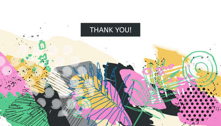 Abstract universall header. Modern graphic design. Hand Drawn creative textures. Web, poster, invitation, brochure, business card design idea. Vector trendy illustration.のイラスト素材