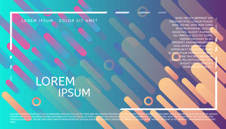 Abstract minimalistic header, futuristic graphic design. Geometric shapes in motion background. Applicable for Banners, Placards, Posters, Flyers and Banner Designs.のイラスト素材