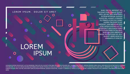 Abstract minimalistic header with futuristic graphic design. Geometric shapes in motion background. Applicable for Banners, Placards, Posters, Flyers and Banner Designs.のイラスト素材