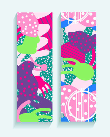 Creative universal artistic abstract backgrounds. Trendy Graphic Design for banner, poster, card, cover, invitation, placard, brochure or header.のイラスト素材