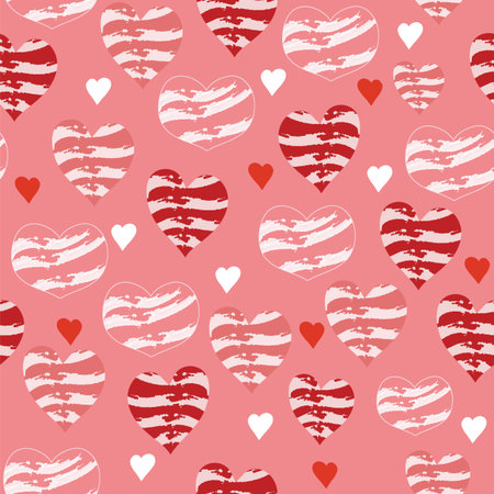 pink and red love hearts. Perfect for fabric, wallpaper, stationery and scrapbooking projects and...