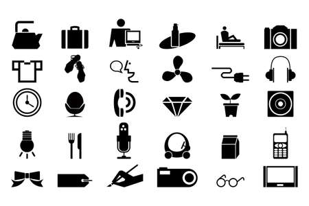 Black icons for life - Set 1のイラスト素材
