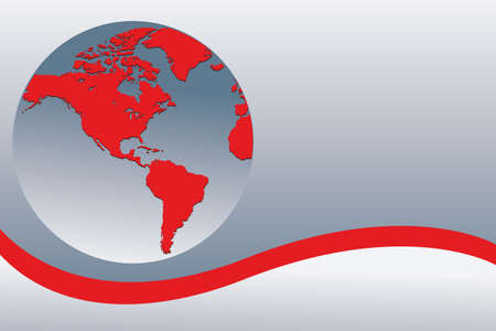 Business banner with globe and room for textのイラスト素材