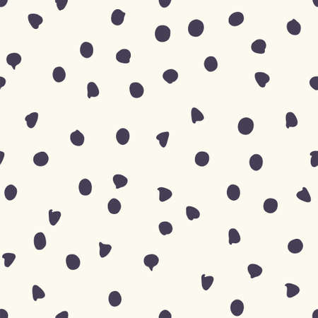 Chocolate chip polka dots, seamless patternのイラスト素材