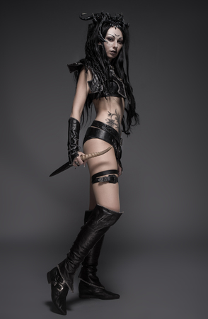Woman dark elf warriorの写真素材
