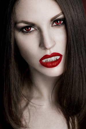 Woman with fancy makeupの写真素材