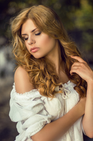 Sensual blonde womanの写真素材