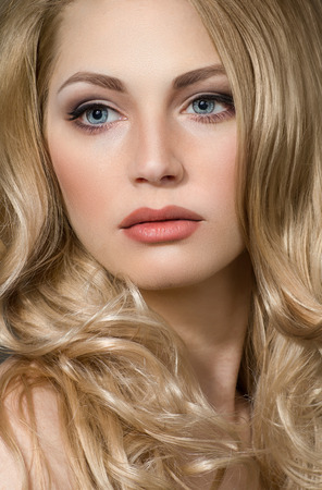 Elegant woman with beautiful skin and healthy hairの写真素材