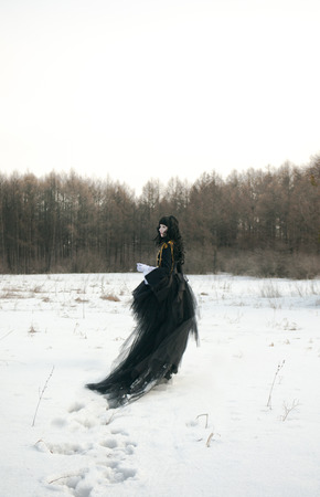 Cosplay girl in uniformの写真素材