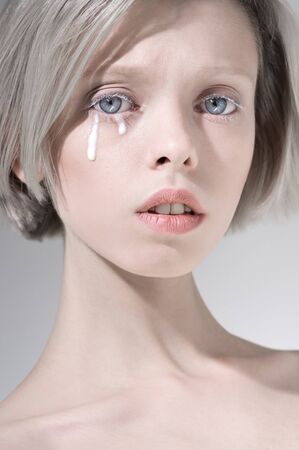 Concept portrait of strange womanの写真素材
