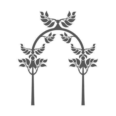 Abstract foliate arch. Fantasy arch.の写真素材