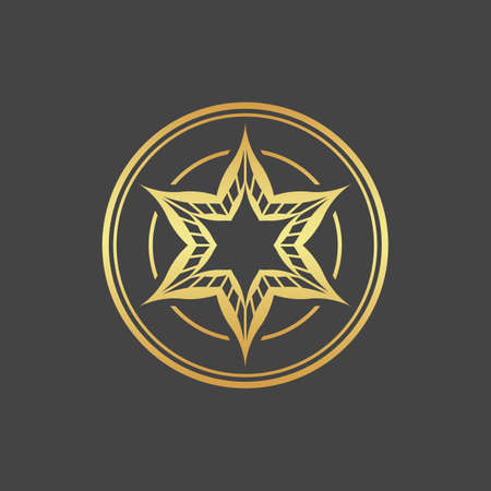 Abstract element for design, gold star, decoration.の写真素材