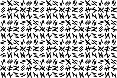 Geometric vector pattern with triangular elements. abstract picture for wallpapers and backgrounds. Black and white ornament.のイラスト素材