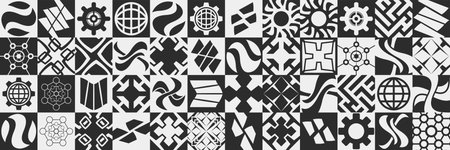 Seamless geometric pattern. Mosaic texture. Vector illustration.のイラスト素材