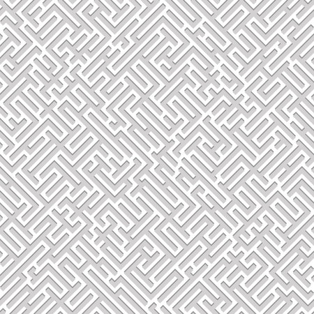 Maze pattern. Seamless vector background. White and grayのイラスト素材