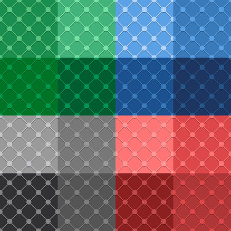 Set of seamless vector patterns with rhombuses. Geometric backgrounds.のイラスト素材