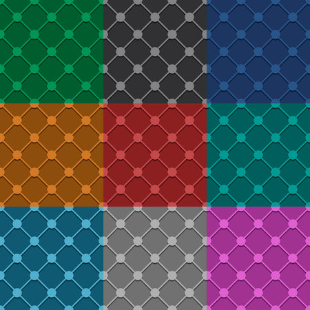 Seamless pattern with rhombuses in different colors. Vector illustration.のイラスト素材