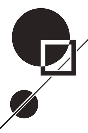 Abstract geometric black and white background. Minimalistic design. Vector illustration.のイラスト素材