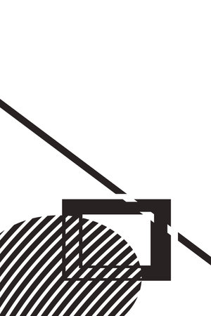 Abstract geometric black and white background. Vector illustration for your design.のイラスト素材