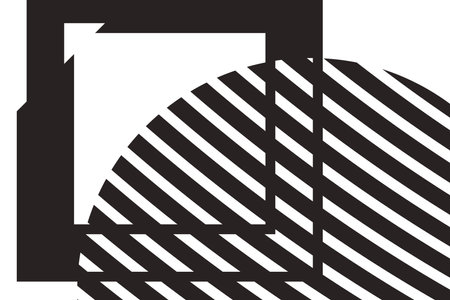 Black and white abstract geometric background. Vector illustration for your design.のイラスト素材