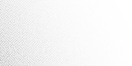 White background with a maze pattern. 3d rendering, 3d illustration.のイラスト素材