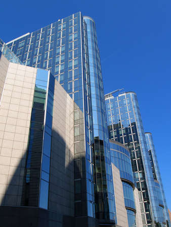 The official European Parliament building complex in Brussels, Belgium.の写真素材