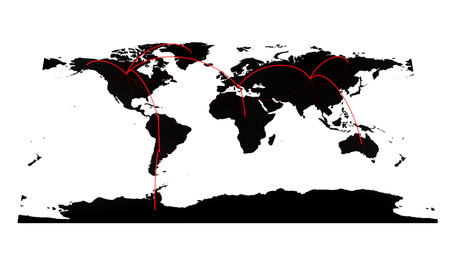 Hi-Tech World Mapの写真素材