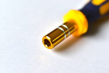 Mounting head for different screwdrivers from the setの写真素材