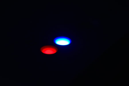 Red and blue LED in the dark