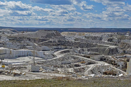 The largest marble quarry in Russia Koelgaのeditorial素材
