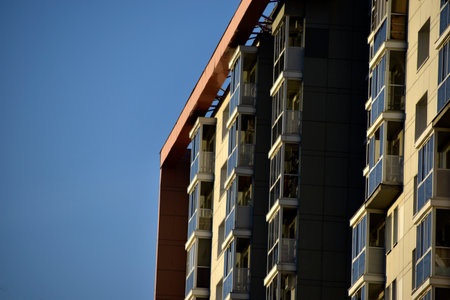 Colorful facades of buildings in the city during the dayの写真素材