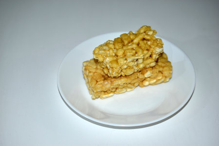 Chak-chak corn sugar snacks on a plateの写真素材