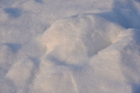 Blue pink winter snow in winter