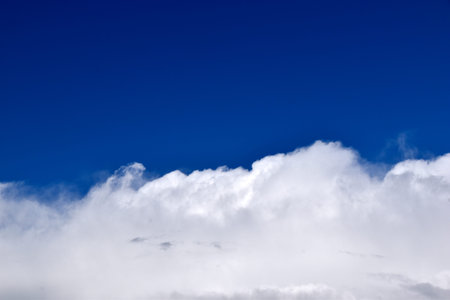 heavy thundery blue clouds with rain and storm