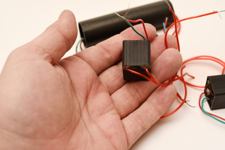 Portable high-voltage voltage generator. Radio components for electronics.