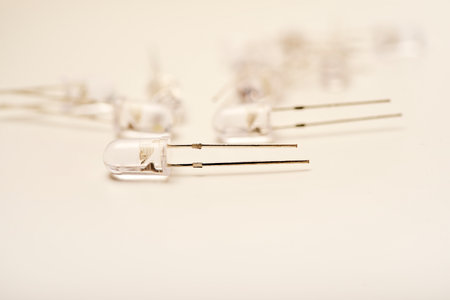 One white LED element. Electronic LED lamp.の写真素材