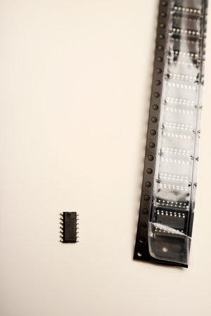 The microcircuit is in the packing tape.