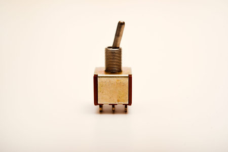An electronic switch. Electric switch on a white background.