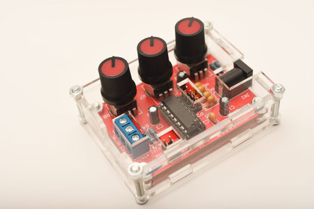 An assembled radio-electronic device. The signal generator. DIY kit for assembling an electronics...