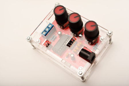 An assembled radio-electronic device. The signal generator. DIY kit for assembling an electronics...