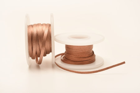 Copper braid for cleaning printed circuit boards from solder. Copper coils with braid. A tool for...