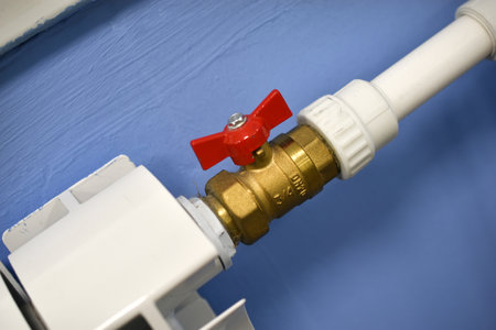 A water radiator for heating. A white radiator for indoor heating.の写真素材